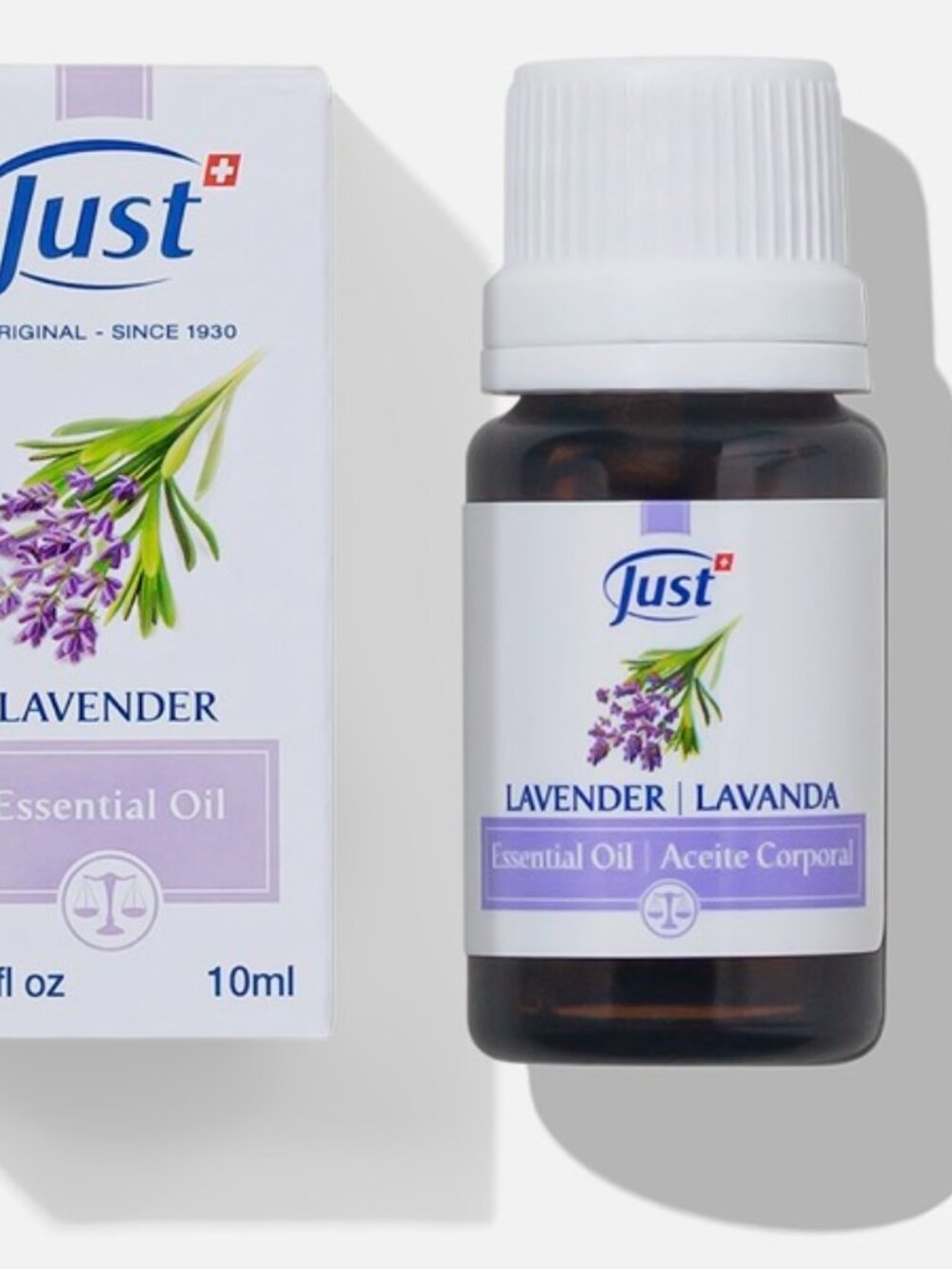 Swiss JUST Lavender Essential Oil 10ml Lavanda Aceite Esencial Aromatherapy New